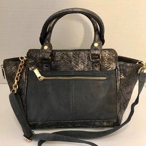 Deux Lux Gray Thompson Wing Satchel Bag With Strap